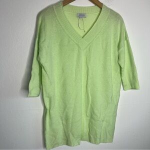 KIMROSS cashmere V-Neck Green Sweater Sz M